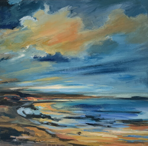 Küstenblick 1 van Astrid Krömer, Schilderij te koop op Singulart
