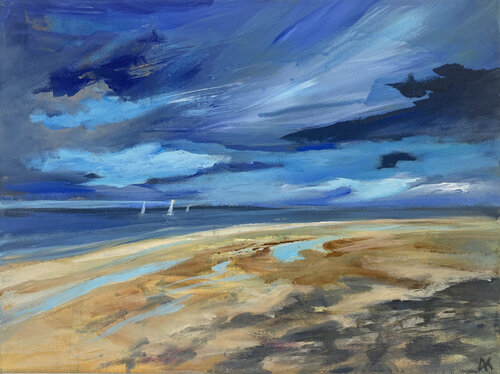 Blauer Himmel di Astrid Krömer, Pittura in vendita su Singulart
