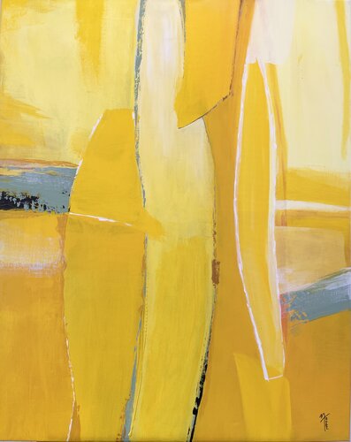 Yellow Impression von Nadia Trautmann, Malerei kaufen auf Singulart