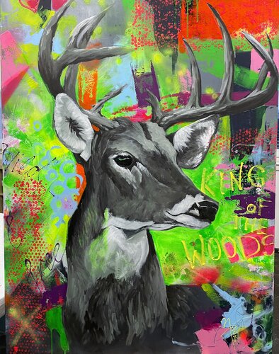 King of the wood von Nadia Trautmann, Malerei kaufen auf Singulart
