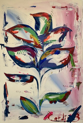 The flower that sings van Brenda Cordi, Schilderij te koop op Singulart