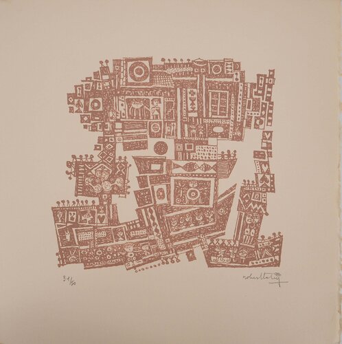 Les bateaux, Lithographie originale signée de Robert Tatin, Impresión a la venta en Singulart