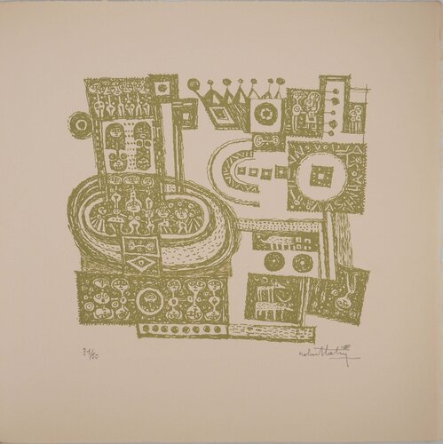 Rites, Lithographie originale signée de Robert Tatin, Impresión a la venta en Singulart