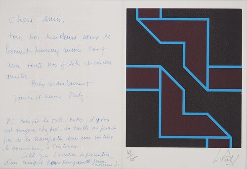 Motif bleu et violet by Henri Patez, Print for Sale on Singulart