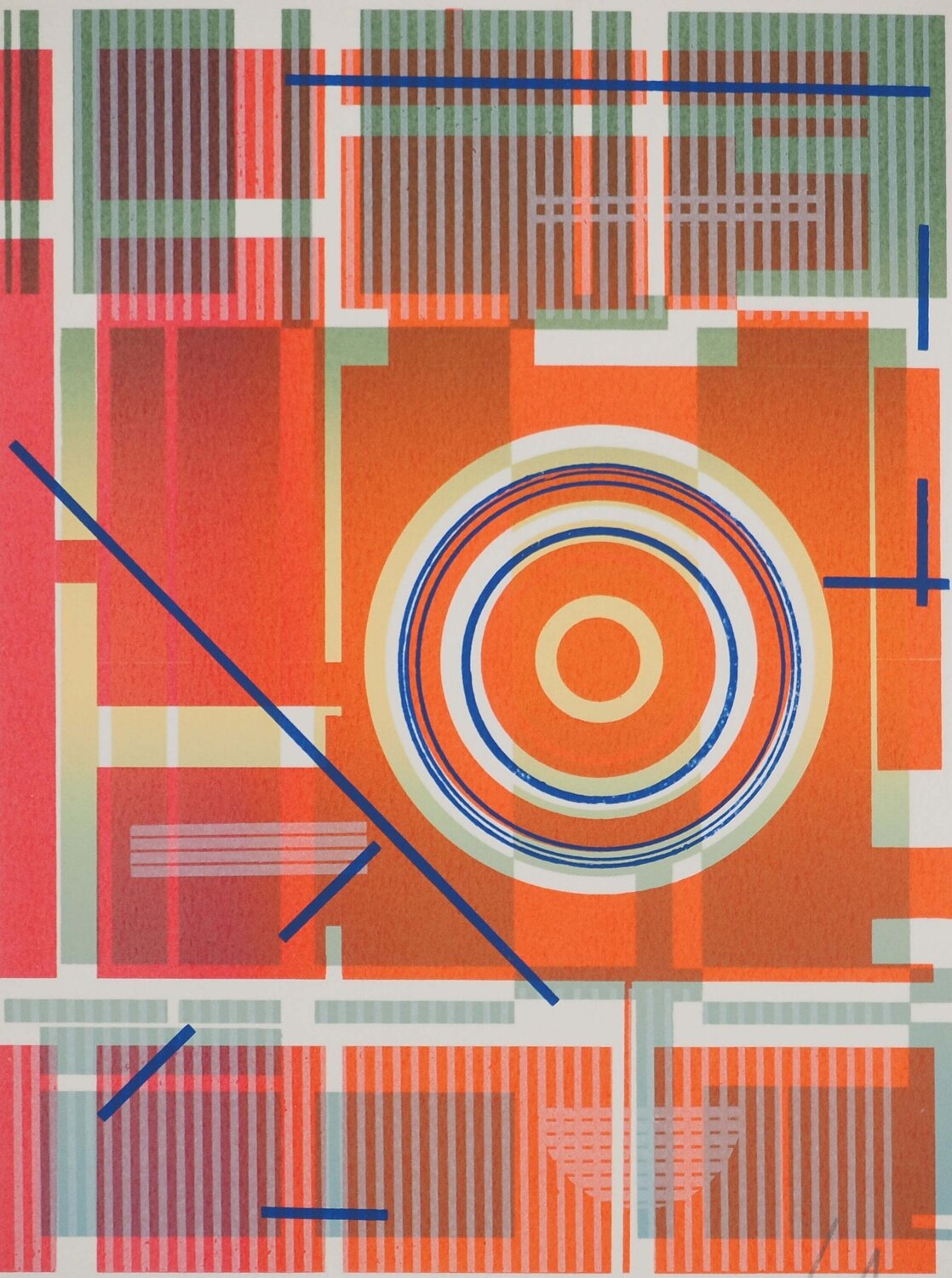 Abstraction géométrique Henri Patez Druck zu verkaufen