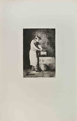 L’Aide de Cuisine (The Kitchen Assistant) von Théodule Ribot, Druck kaufen auf Singulart
