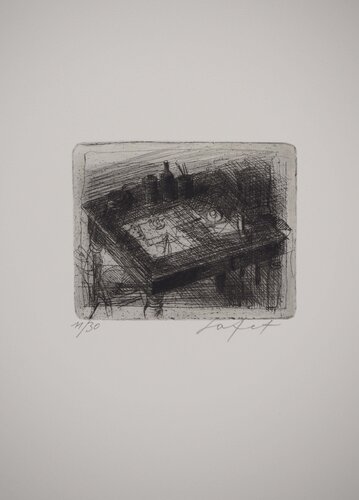 Nature morte d'un atelier de Safet Zec, Impresión a la venta en Singulart