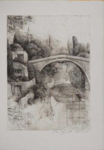 Pont bucolique by Safet Zec, Print for Sale on Singulart