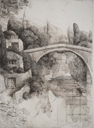 Pont bucolique by Safet Zec, Print for Sale on Singulart