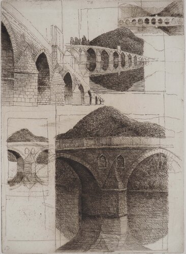 Pont sur le fleuve by Safet Zec, Print for Sale on Singulart