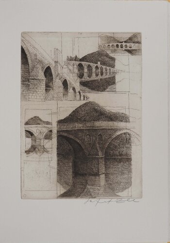 Pont sur le fleuve by Safet Zec, Print for Sale on Singulart