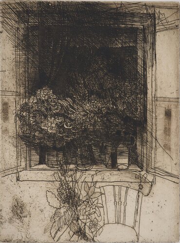 Le coin aux fleurs, Gravure originale signée di Safet Zec, Stampa in vendita su Singulart