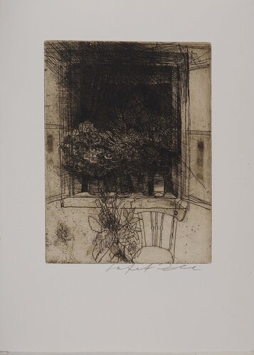 Le coin aux fleurs, van Safet Zec, Afdruk te koop op Singulart