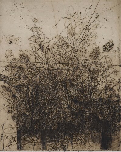 Arrangement floral, Gravure originale signée de Safet Zec, Impresión a la venta en Singulart