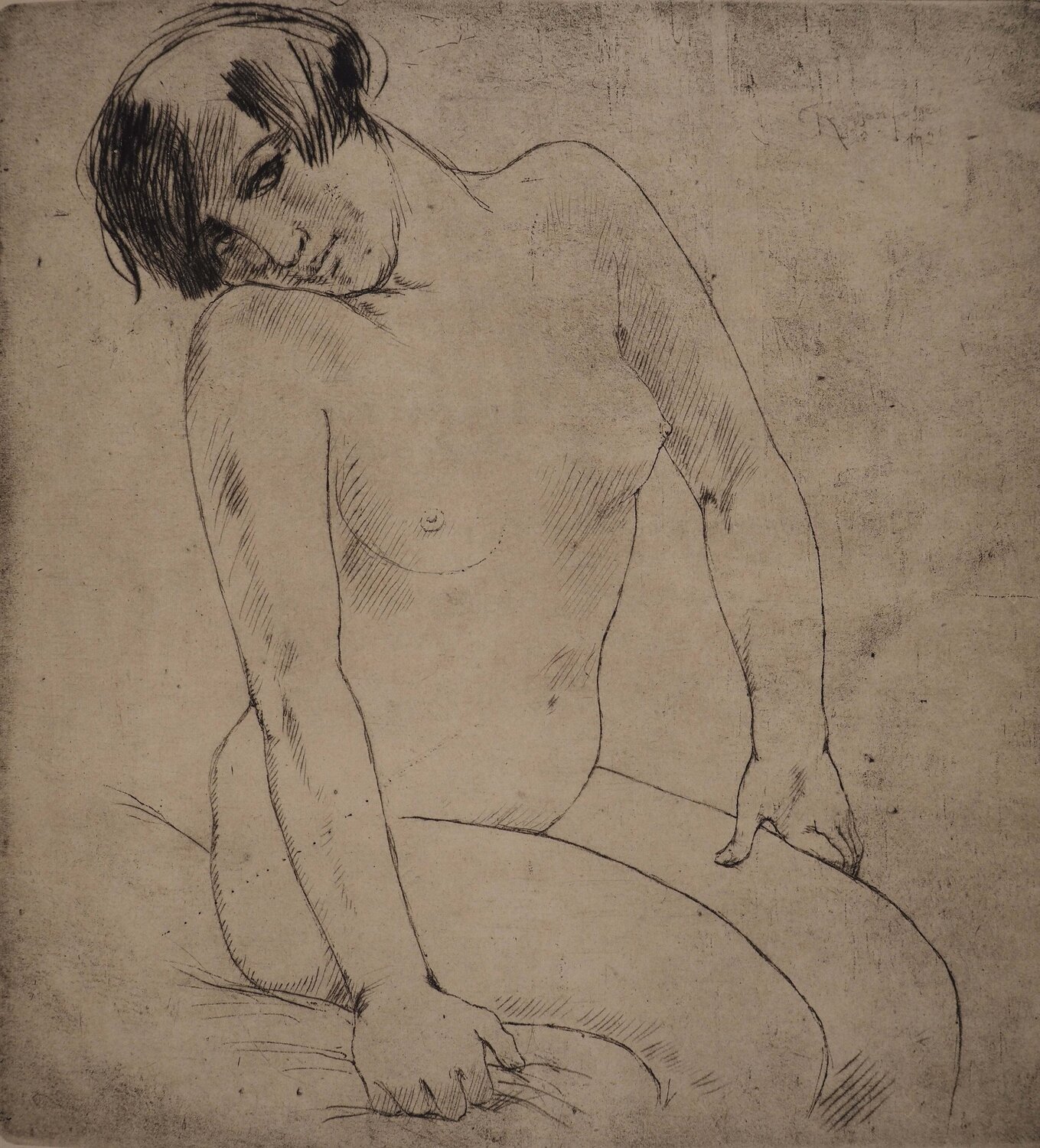 Nu au bord du lit, Armand Rassenfosse