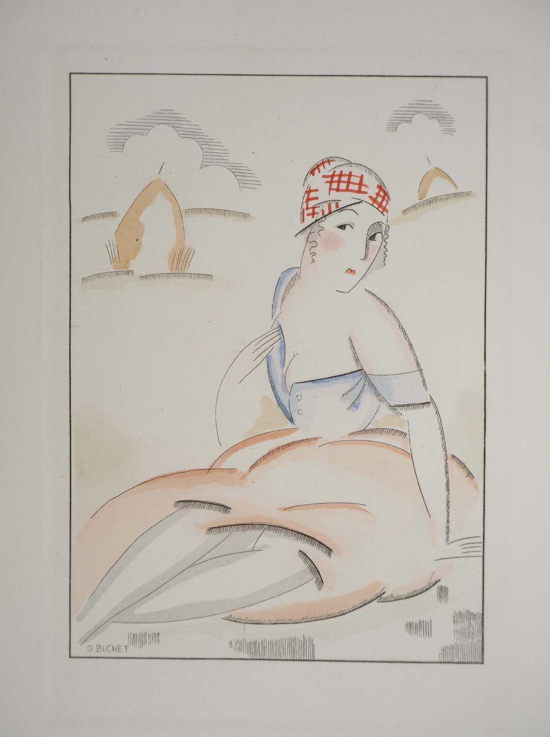 La fermière après la moisson Gustave Buchet Print for sale