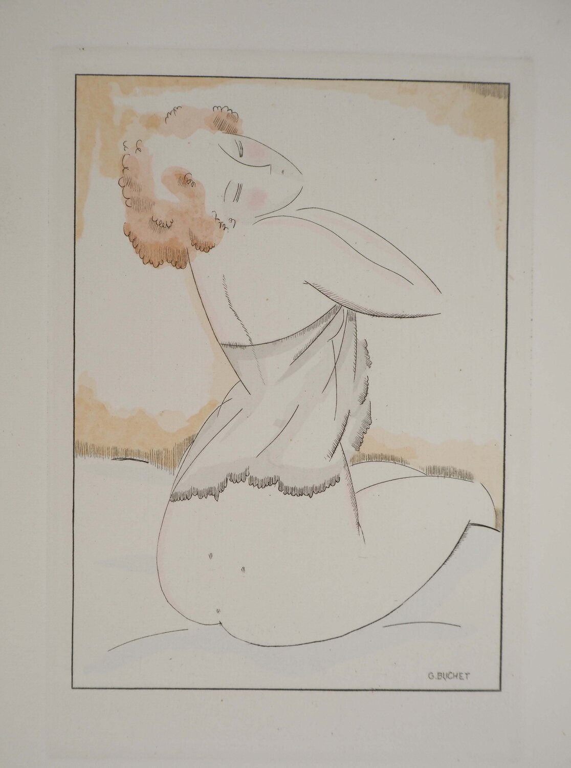 Le déshabillé Gustave Buchet Impresión en venta