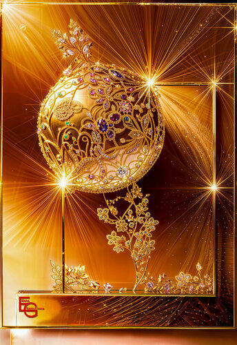 Guiding Star. Small Premium artwork from the Golden Luxury Collection. by Elena Gantchikova, Print for Sale on Singulart