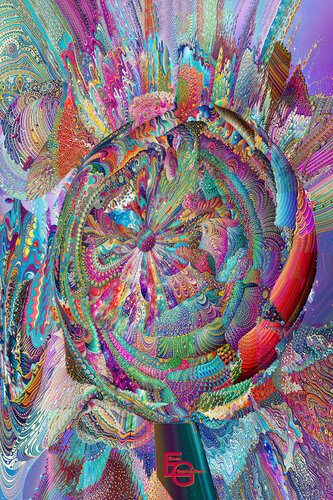Orbits of Infinite Light: Awakening of the Cosmic Mind. US Standard — 24" x 36" Portret Premium edition par Elena Gantchikova, Édition en vente sur Singulart