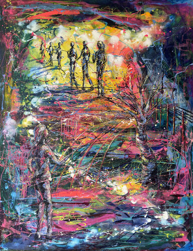 Pfad der Erleuchtung van Osman Xani, Schilderij te koop op Singulart