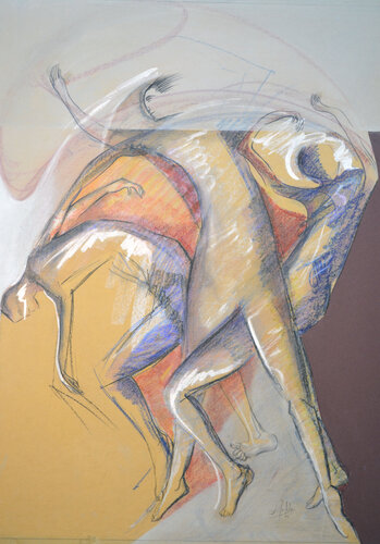 JUEGOS Y DANZAS  IV by Lola Tudela, 기타 매체 for Sale on Singulart