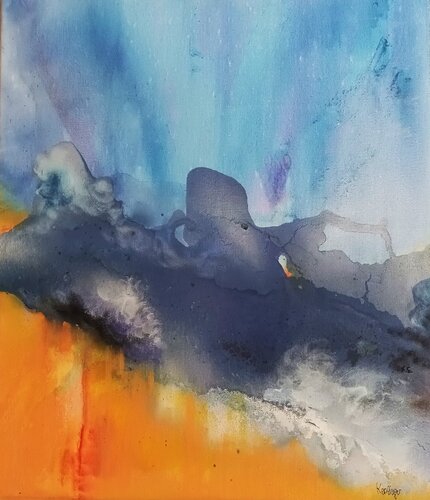 cloudburst van Elfriede Keplinger, Schilderij te koop op Singulart