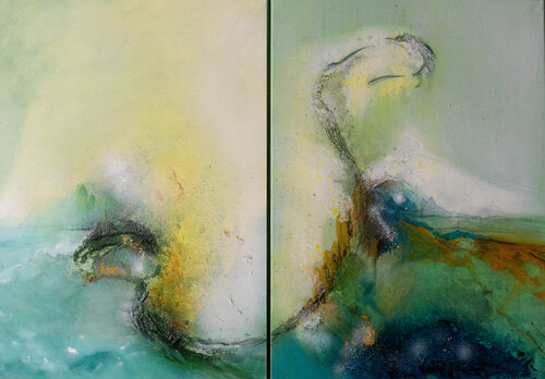 up from the ground di Elfriede Keplinger, Pittura in vendita su Singulart
