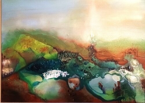island spirit van Elfriede Keplinger, Schilderij te koop op Singulart