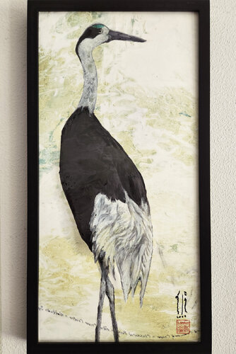 Spring Crane I von London Wilde, Malerei kaufen auf Singulart
