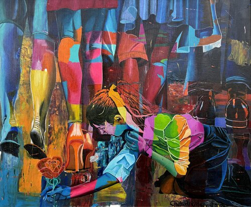 Die Rose di Christoph Rothwangl, Pittura in vendita su Singulart