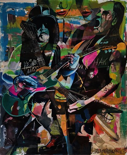 Groupies und die Band von Christoph Rothwangl, Malerei kaufen auf Singulart