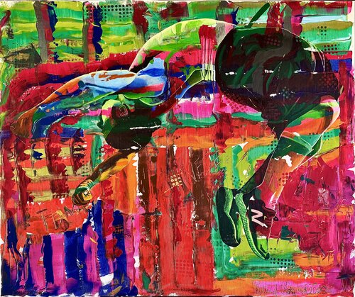 Backflip mit Flex van Christoph Rothwangl, Schilderij te koop op Singulart