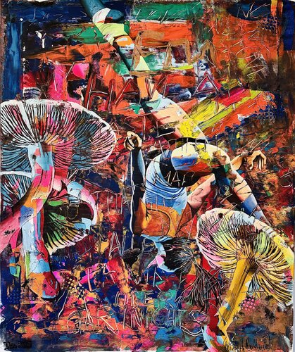 Champ(ignons) di Christoph Rothwangl, Pittura in vendita su Singulart