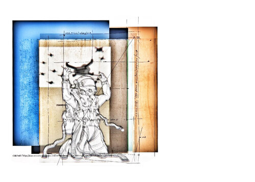 EMF_MY ETERNAUTS_LAUSANNE DRONE 2023 par Enrico Maria Fabbri, Dessin en vente sur Singulart