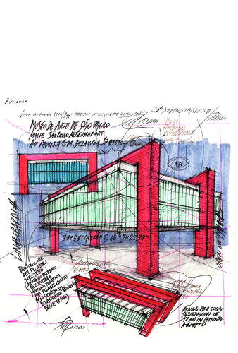 EMF_XPLANECITYSKETCH_SAOPAULO par Enrico Maria Fabbri, Autres supports en vente sur Singulart