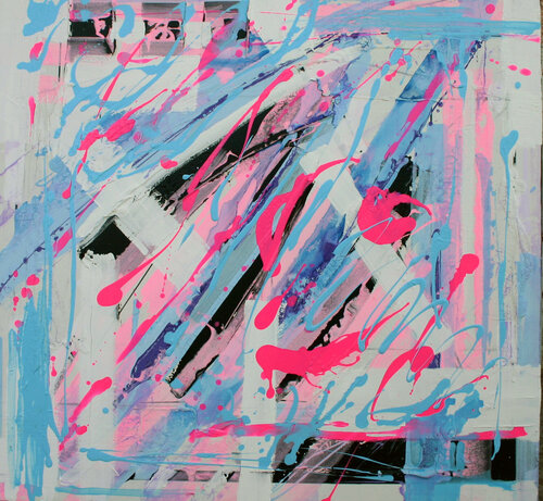 Apstract motive AP 2347 van Saso Petrosevski Novak, Schilderij te koop op Singulart