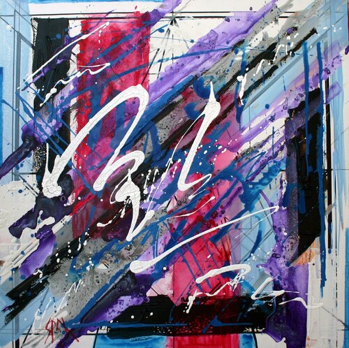Apstract motive AP 2208 van Saso Petrosevski Novak, Schilderij te koop op Singulart