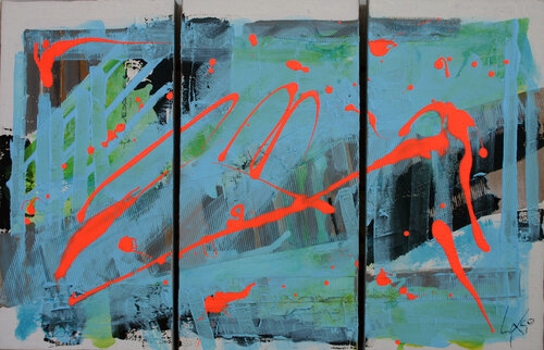 Abstract motive  AP-2304 van Saso Petrosevski Novak, Schilderij te koop op Singulart