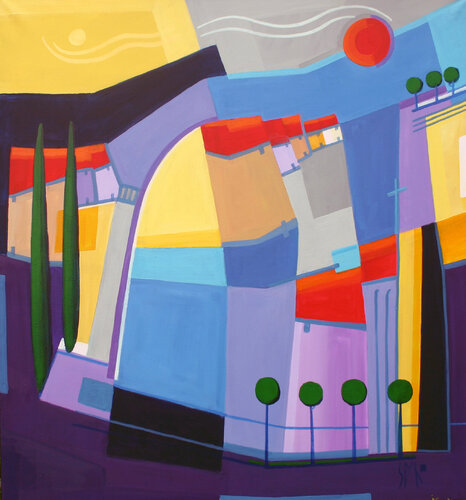 Landscape PP-2005 par Saso Petrosevski Novak, Peinture en vente sur Singulart