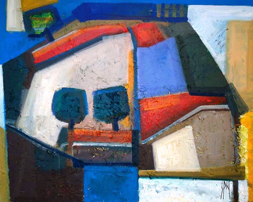 Landscape PP-2314 par Saso Petrosevski Novak, Peinture en vente sur Singulart