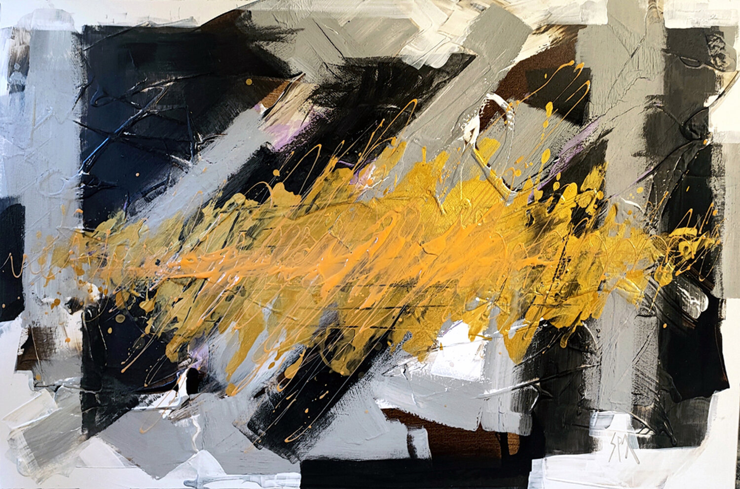 Abstract motive AP-2211 Saso Petrosevski Novak Originalgemälde zu verkaufen