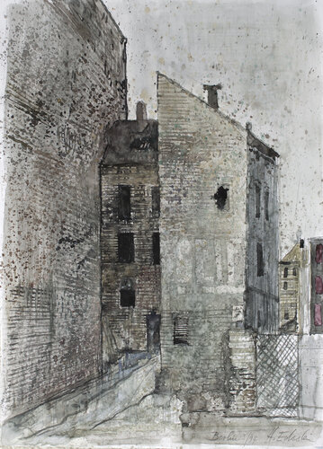 Hinterhof im Scheunenviertel (Berlin) di Hellmut Eckstein, Opera su carta in vendita su Singulart