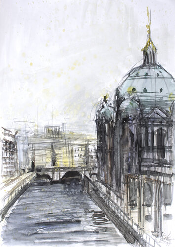 Berliner Dom by Hellmut Eckstein, 종이 for Sale on Singulart