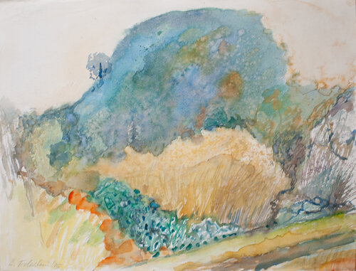 Olivenhügel bei Olevano by Hellmut Eckstein, Work on Paper for Sale on Singulart