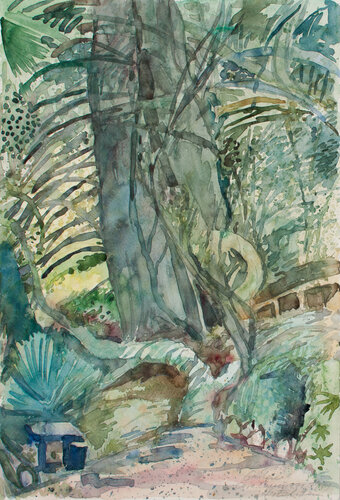 Garten der Casa Camuzzi de Hellmut Eckstein, Obra en papel a la venta en Singulart