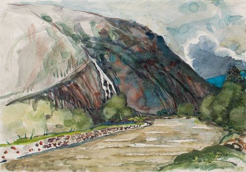 Skizzen aus Niederthai Oetzthal 1 by Hellmut Eckstein, 紙の作品 for Sale on Singulart