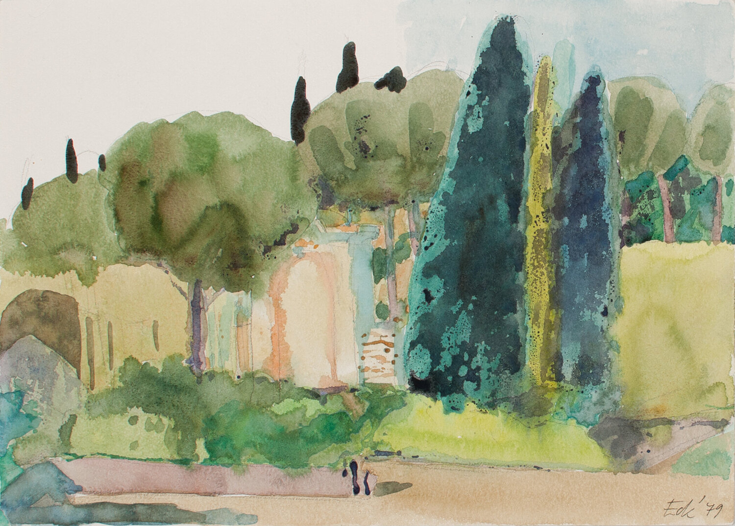 Aus und um Casa Camuzzi Hellmut Eckstein Œuvre sur papier à vendre