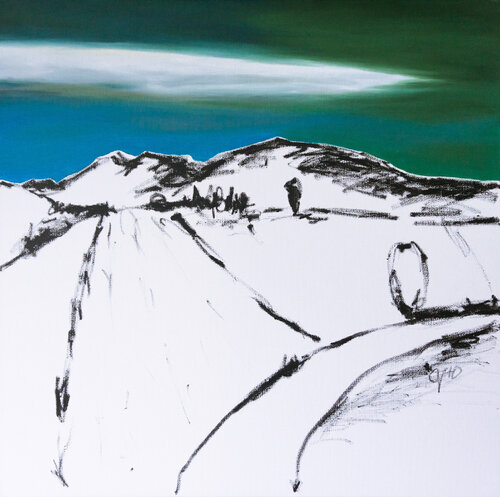 Blaue Berge von Claudia Viehl, Malerei kaufen auf Singulart