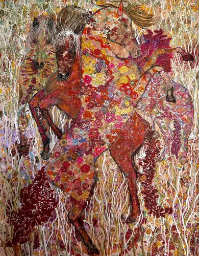 Horses in Dreamscapes di Hend Al-Batesh, Pittura in vendita su Singulart
