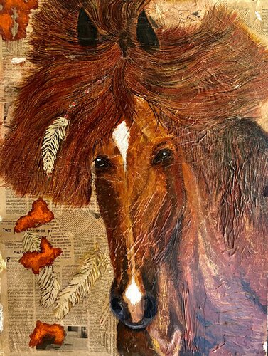 The beauty of gypsy horse par Hend Al-Batesh, Peinture en vente sur Singulart